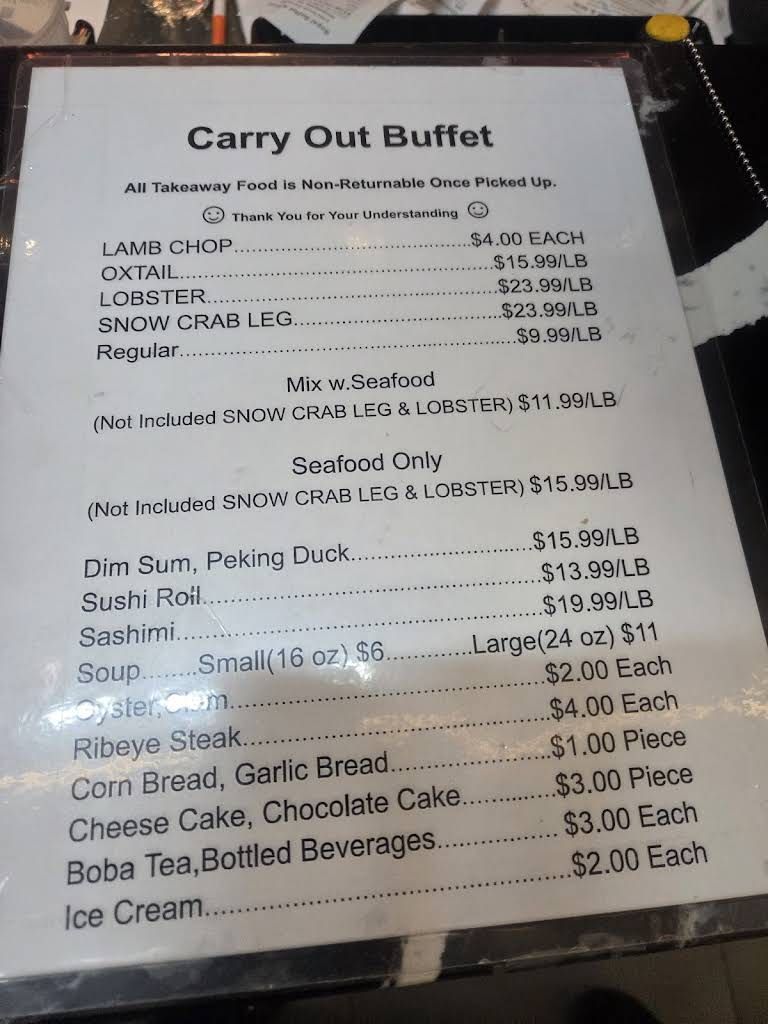 Royal Buffet & Grill Menu 2