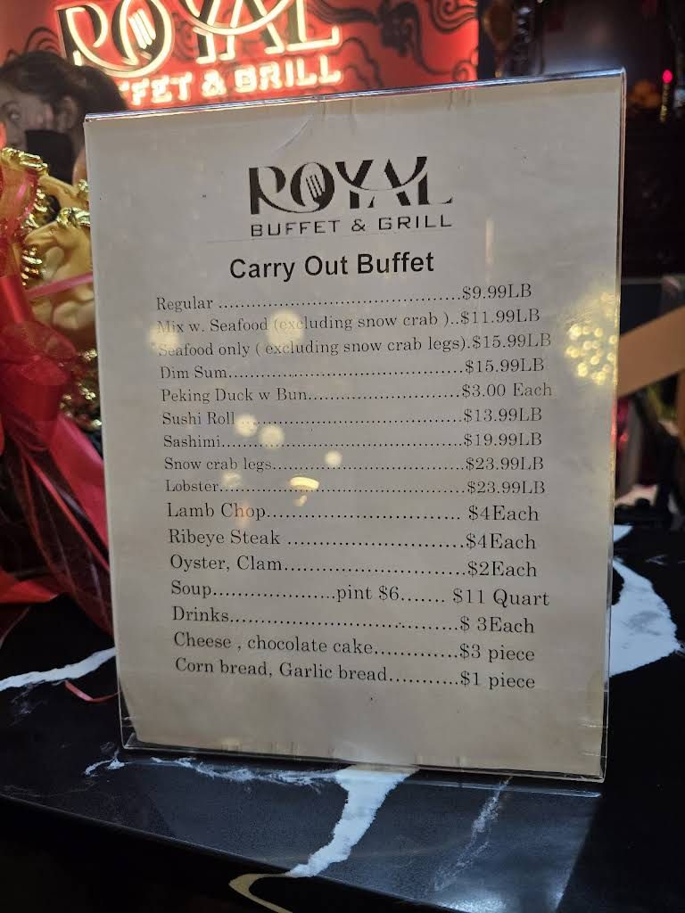 Royal Buffet & Grill Menu 4